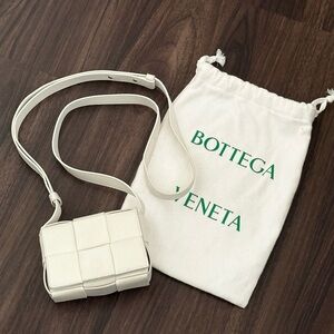 Bottega Veneta White Cassette Bag Mini